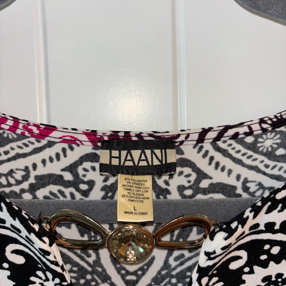 Haani Black and Pink Paisley Dress - Picture 2 of 9